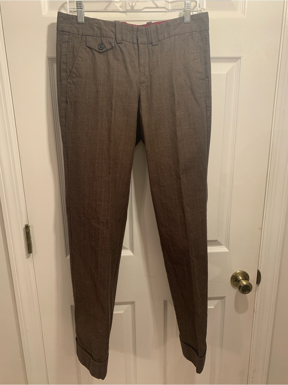 Tommy Hilfiger Women’s Size 4 Brown Plaid Trousers Dress Pants